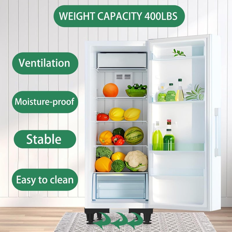 I'SMARTMOON Mini Fridge Stand,Christmas Tree Platform,Raised Base Adjustable Mini Refrigerator Stand,Pedestal Stand, 4 Strong Feet Washer and Dryer Stand,Base for Heavy weight (Grey) - Image 4